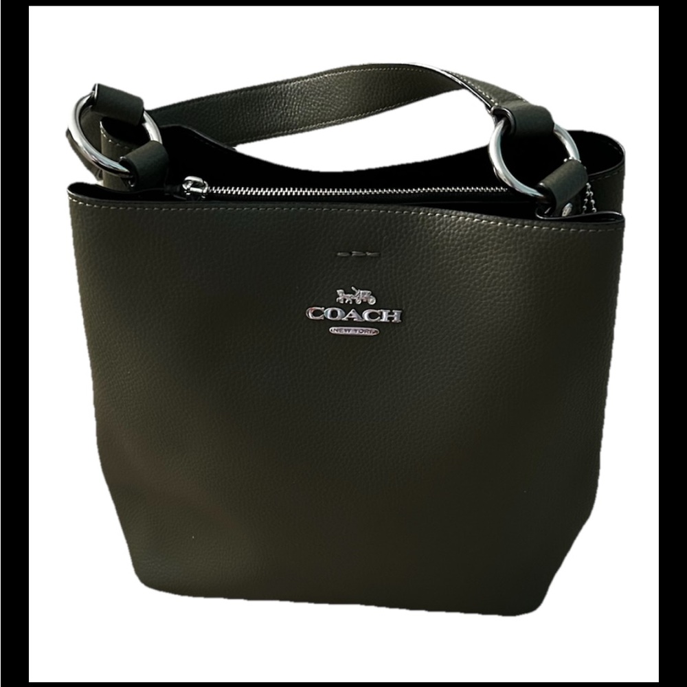 COACH Mollie Town Olive Bucket Bag